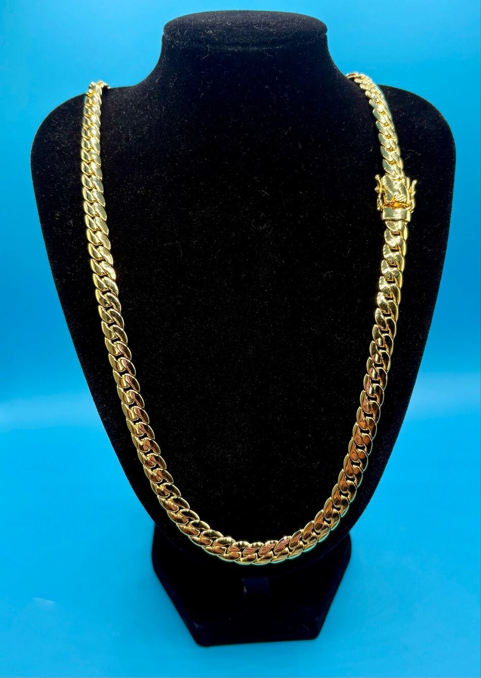 NEW 24" 8mm 14k Gold Filled Cuban Link Chain with Box Lock